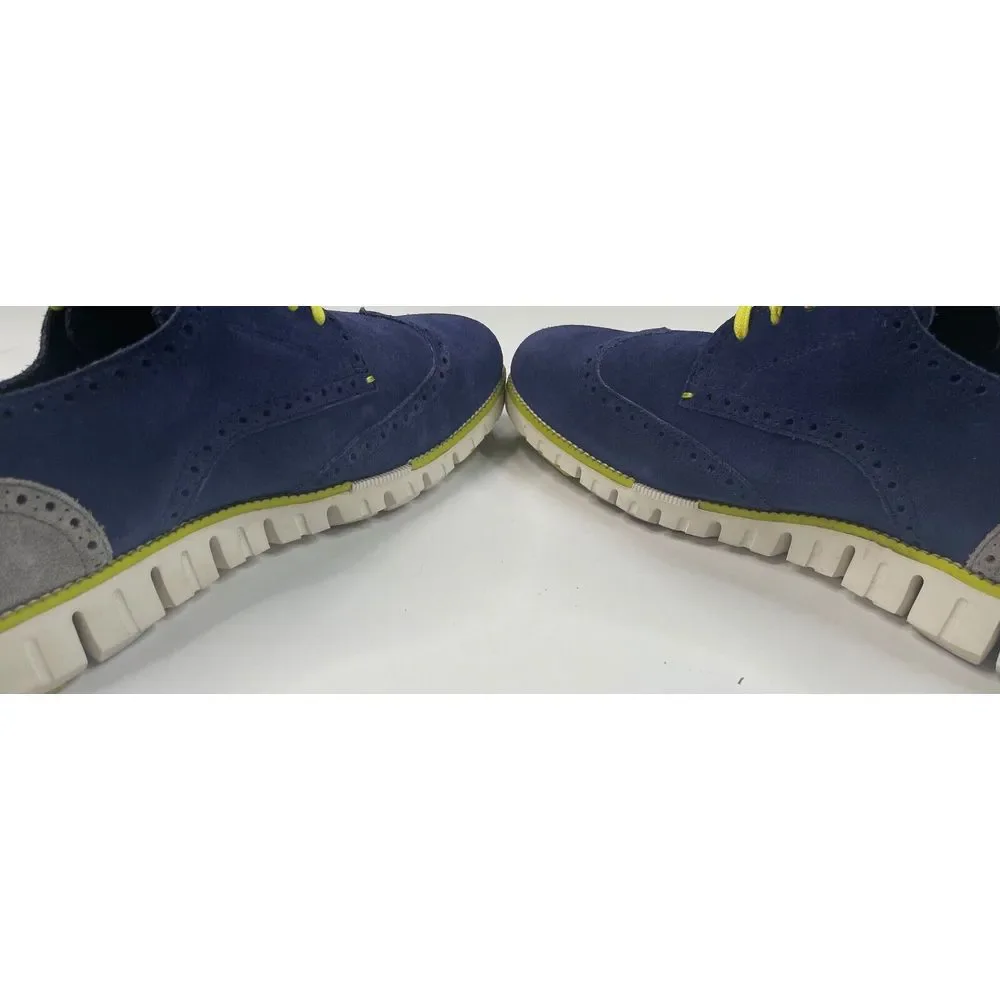 Zero Grand DC Wing S O Men's Blue Suede Dress Shoes Size 13‎ M